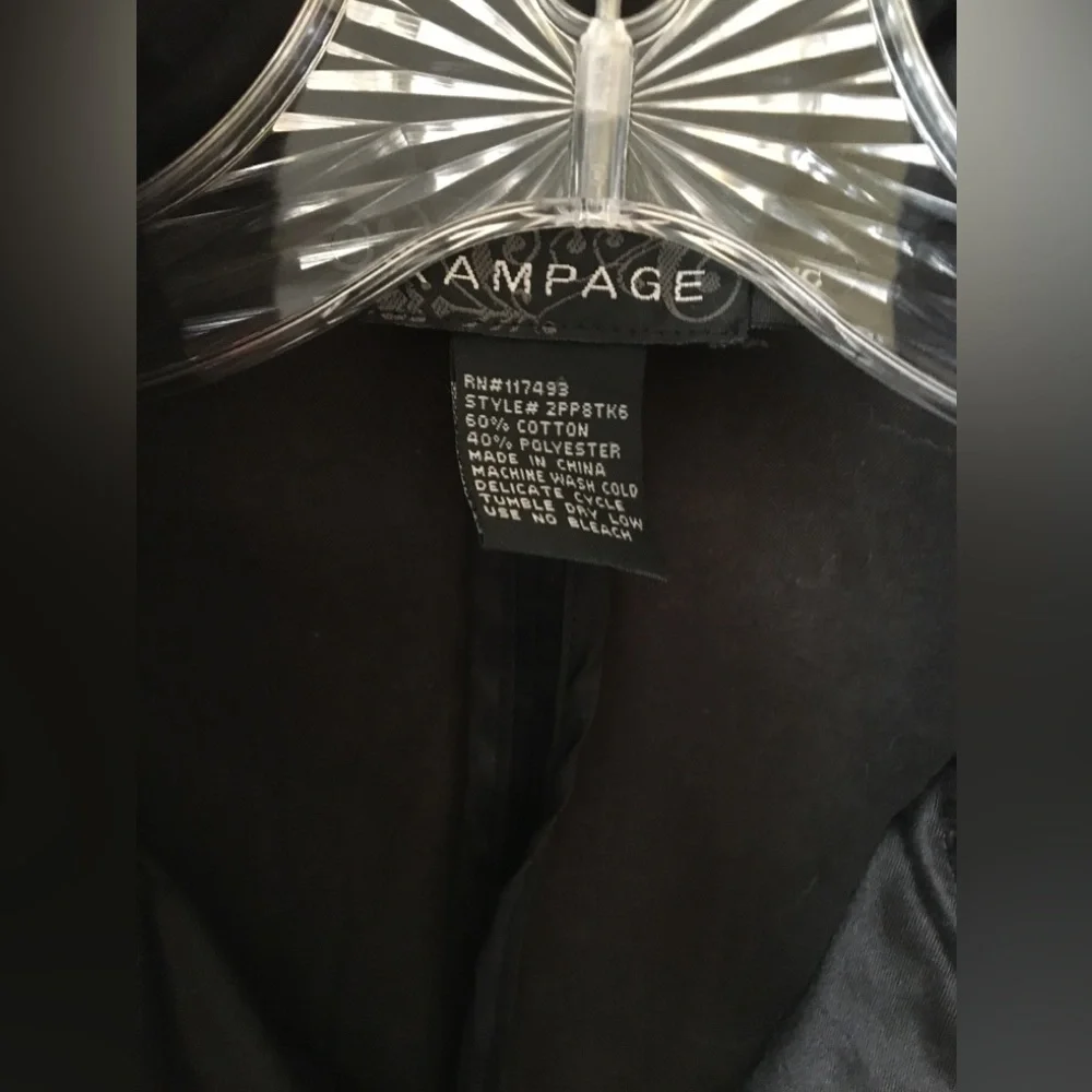 Rampage Elegant Black Double-Breasted Women's Coat - Picture 4 of 14
